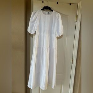 Old navy Tiered Puff-Sleeve All day Midi Swing Dress